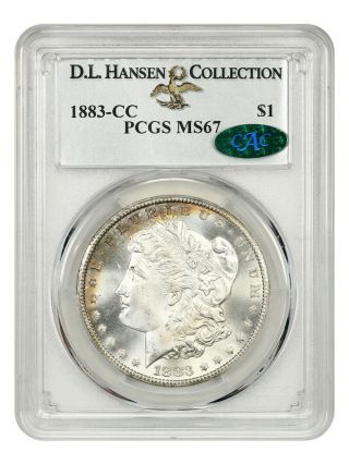 1883 - Cc $1 Pcgs/cac Ms67 Ex: D.  L.  Hansen - Morgan Silver Dollar