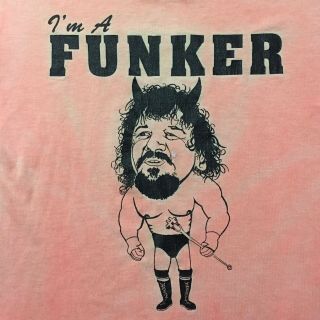 Vintage 1980s1990s Terry Funk Wrestling Shirt Sz L WWF WCW ECW WWE 2