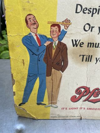 Vintage Antique Rare Pfeiffers Beer Bar Sign Cardboard Detroit Laws 3