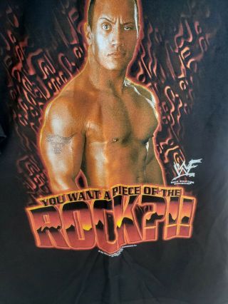 The Rock - Vintage Wwf Shirt - Wrestling Tee - You Want A Piece Of The Rock