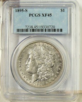 1895 S Morgan Silver Dollar,  Xf 45 Pcgs,  Coin