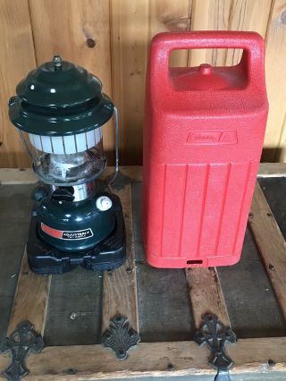 Vintage Coleman 1986 288 A 700 Adjustable Two Mantle Lantern With Red Case
