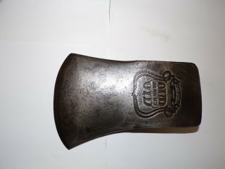 Antique H.  S.  B & Co.  Ovb Single Bit Axe Head Embossed Logo Collector Museum