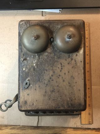 Antique 1894 Semi Rare American Bell Telephone Co Ringer Wall Box Type 21