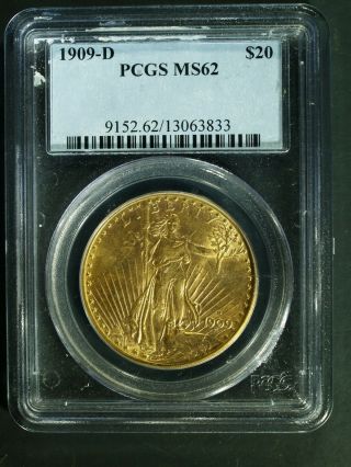1909 - D U.  S.  $20 Gold St.  Gauden 