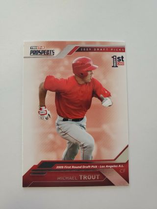 2009 Mike Trout Tri Star Prospects 1st Card Rc Rookie 20 Angels