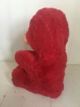 Vintage Rushton My Toy Rubber Face Monkey Red Plush Stuffed Doll 2