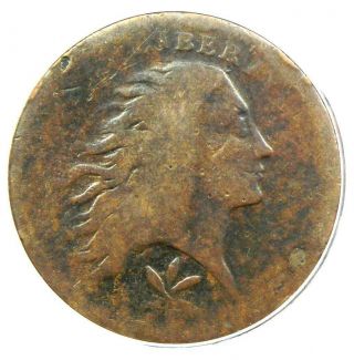 1793 Flowing Hair Wreath Cent 1c - Certified Anacs Ag3 Detail - Rare Coin