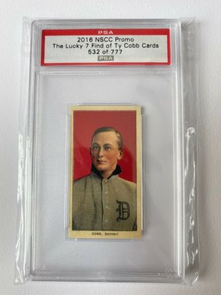 2016 Nscc Lucky 7 Find T206 Ty Cobb King Of Smoking Tobacco Baseball Card Psa