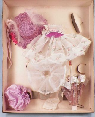 Vogue Ginny Doll Bon Bon Series 81 in OB Organza Dress Slip Parasol Shoes1955 2