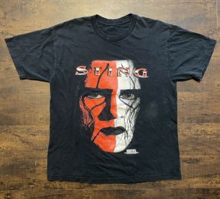 Vintage 1998 World Championship Wrestling Wcw/nwo Sting Two Face T - Shirt L/xl