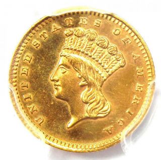 1870 - S Indian Gold Dollar (g$1 Coin) - Certified Pcgs Au Detail - Rare " S "