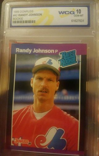 1989 Donruss 42 Randy Johnson Expos Rc Rookie Hof Not Psa 10 Gem