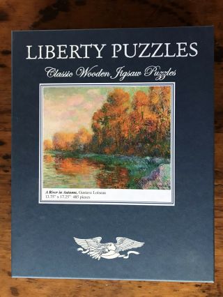 Liberty Classic Wooden Jigsaw Puzzle,  A River In Autumn,  Gustave Loiseau,  485 Pc