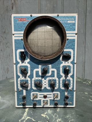 Vintage Eico 400 Blue Face Oscilloscope Antique Tube Radio Test Equipment