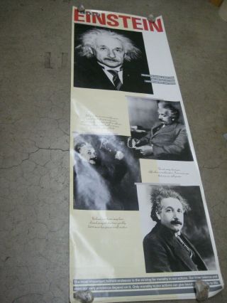 Albert Einstein Relativity Scientist Door Poster Vintage 1988 C809