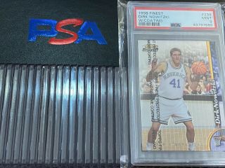 1998 - 99 Topps Finest Dirk Nowitzki Psa 9 Rookie Mavericks - In Hand
