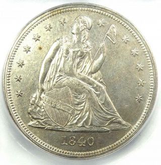 1840 Seated Liberty Silver Dollar $1 - Certified Icg Ms62 (unc Bu) - $9380 Value