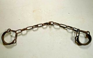 Vintage Antique Nineteenth Century Hand Forged Iron Horse Hobble - Shackle