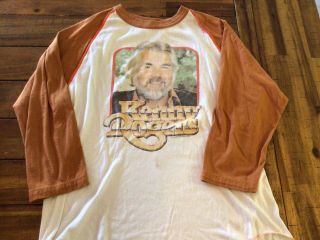 True Vintage Kenny Rogers T Shirt 1982 Concert Tour Size Xl Raglan Jersey