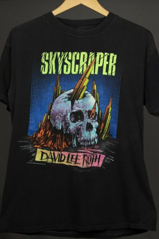 Vintage David Lee Roth " Skyscraper " 1988 Official Concert T - Shirt