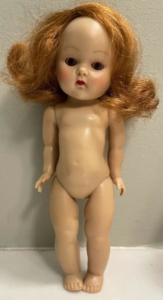 1952 Ginny Vogue Red Auburn 8 " Strung Doll Painted Lash Brown Eyes