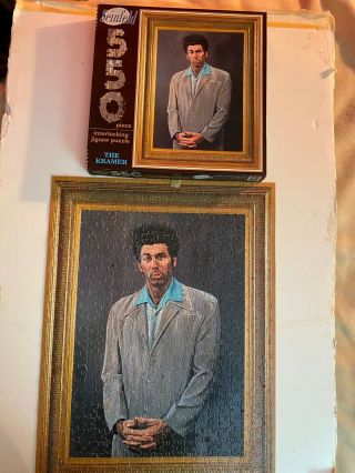 Vintage Seinfeld " The Kramer " Portrait 550 Piece Jigsaw Puzzle 1993 Complete Vg