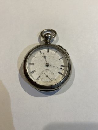 Elgin National Gm Wheeler 15 Jewel Keywind Antique 18s Pocket Watch