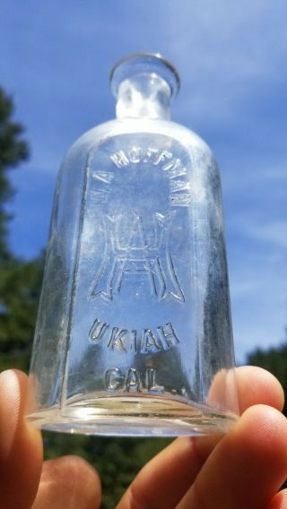 Antique W.  A.  Hoffman Ukiah Drugstore Bottle Mendocino County Cal.  Old Bottle