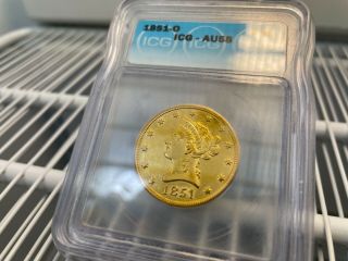 1851 O $10 gold Liberty ICG AU58 3