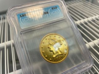 1851 O $10 gold Liberty ICG AU58 4