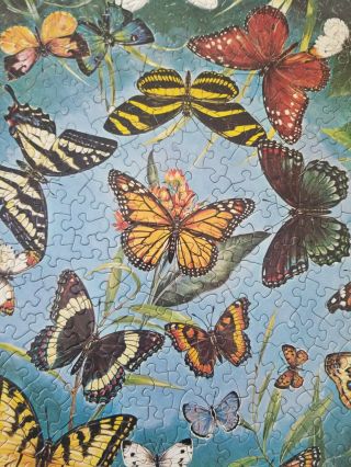 Springbok Butterflies Circular Jigsaw Puzzle ©1966 Complete 500pc C924