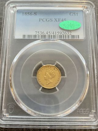 Avc - 1856 - S Gold Dollar Pcgs Xf45 Cac - 24,  600 Minted