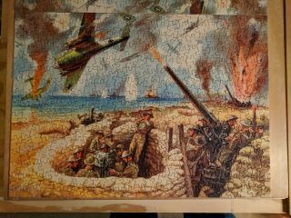 Bc30 English Daily Mail Wwii Puzzle - No.  12 Anti - Aircraft Guns In Action