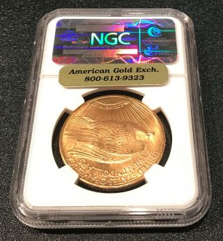 1924 Ngc Certified Ms 65 $20 Gold St Gaudens Double Eagle