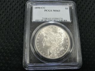 1890 - CC Morgan Silver Dollar - PCGS MS63 OGH 3