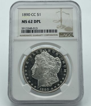 1890 - Cc Ngc Ms62 Dpl Morgan Silver Dollar