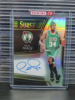 2018 - 19 Select Paul Pierce Silver Prizm Auto Autograph 55/99 Celtics R772