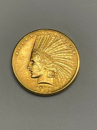 1911 Ten Dollar Indian Head Gold Coin $10 Gold Coin