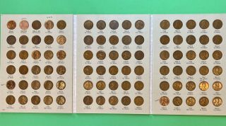 Complete 1909 To 1940 Lincoln Set With 5 Unc And 1 Au Coins.  No 1922 - P.