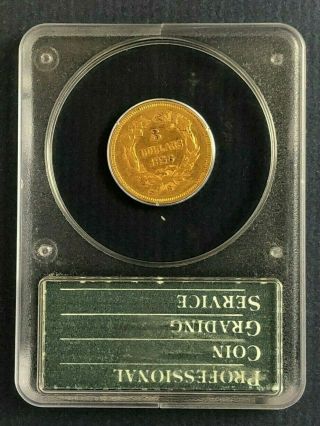 1856 - S Gold 3 Dollar 