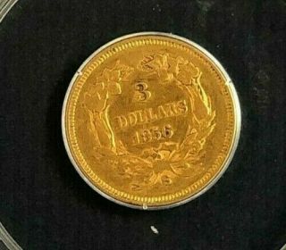 1856 - S Gold 3 Dollar 