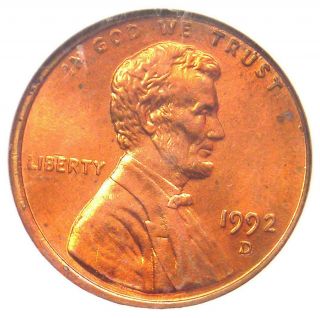 1992 - D Lincoln Cent Penny Close Am Variety Fs - 901 - Ngc Ms65 Rd - $7,  500 Value
