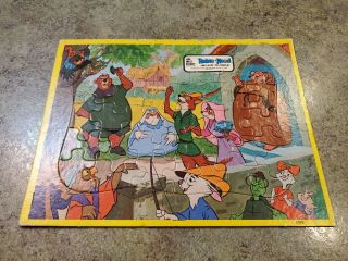 Vintage Robin Hood Inlaid Jaymar Tray Puzzle Walt Disney Prod 2376