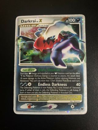 Pokemon Card Ultra Rare Holo D&p Great Encounters 104/106 Darkrai Lv.  X Hp