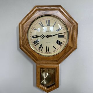 Bulova Quartz Pendulum Wall Clock Oak