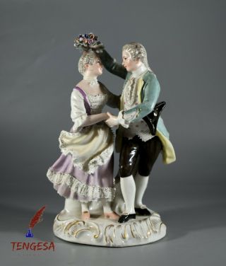Antique 19th Century Royal Vienna Handpainted Porcelain Figure Group