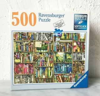 Ravensburger The Bizarre Bookshop 500 Piece Puzzle - Complete