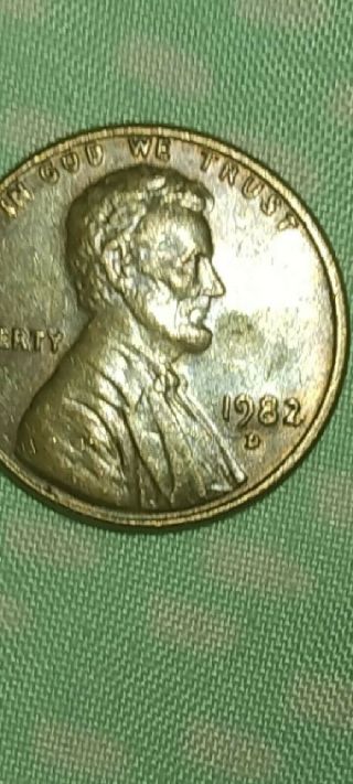 1982 D Small Date Copper Error Penny 3.  1grms 2
