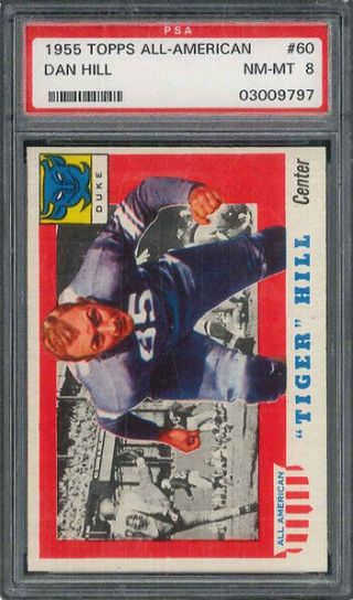 1955 Topps All American 60 Tiger Hill Psa 8 03009797